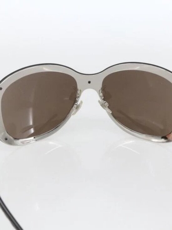 CHANEL Sunglasses plastic Brown CC Auth SW2007